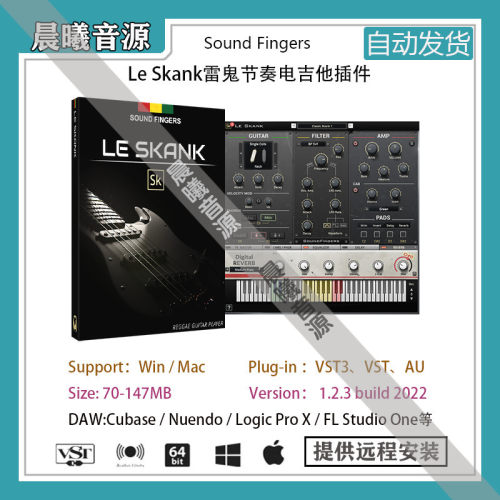 Le Skank v1.2.3雷鬼Reggae节奏电吉他音色AU VST插件音源