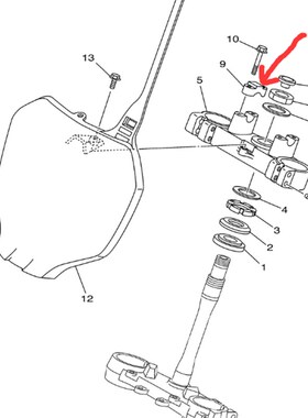 YZ125/250 YZ250F/450F WR250F/4I50F 04-05款 原厂 方向把压盖