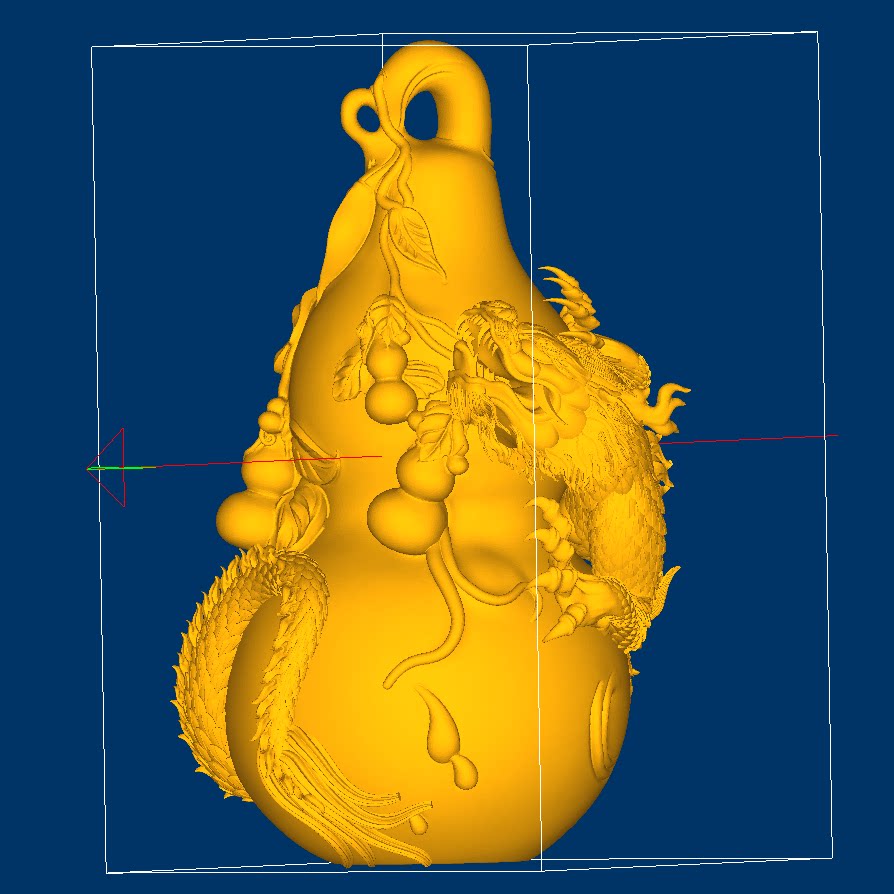 新款盘龙葫芦手把件摆件把件STL3D雕刻文件模型圆雕四轴stl立体