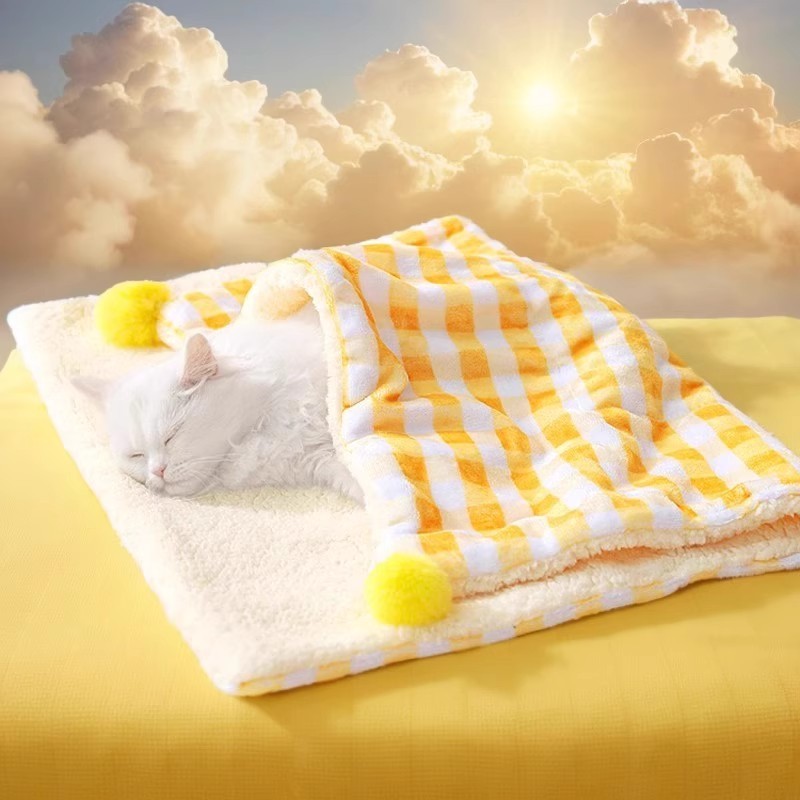 猫咪毯子宠物毛毯冬天小被子狗睡垫地垫地毯猫窝专用猫垫子睡觉用
