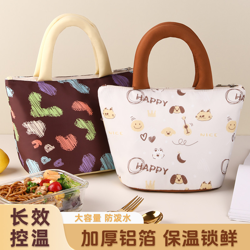 手提饭盒袋涂鸦保温包