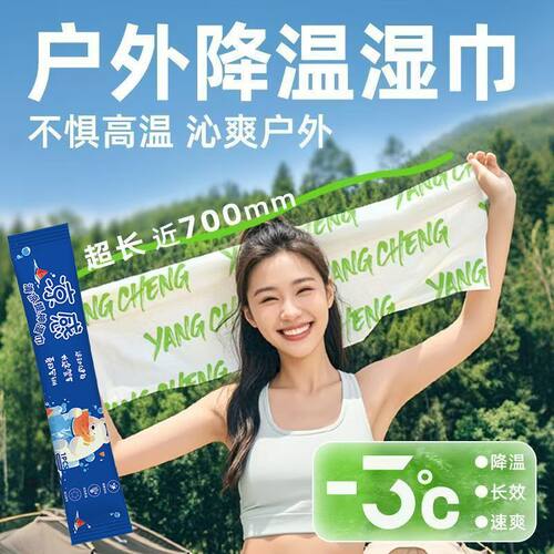 夏季降温清凉湿巾凉感冰贴湿巾