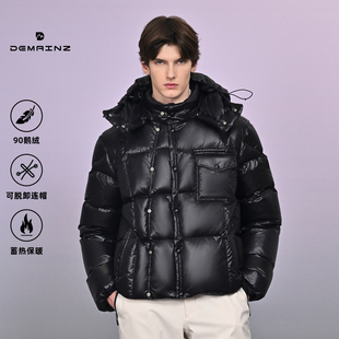 短款 男女同款 亮面时尚 冬季 面包90鹅绒羽绒服 25新款