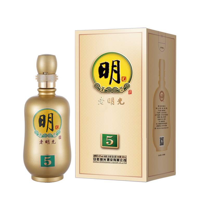 明光酒业老明光绵柔白酒5年42度450ml*4瓶整箱安徽纯粮酒