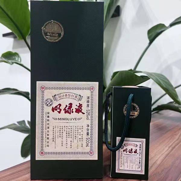 正品明绿液绿茅53度500ml高度白酒明绿香型绿豆纯粮图片