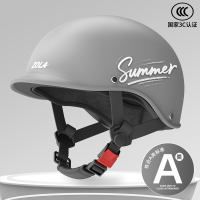 New national standard 3C certified electric motorcycle helmets for men and women, winter warm half helmets, all-season universal mirror-free safety helmets thumbnail 4