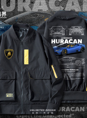 设无界兰博LAMBOR基尼GHINI HURACAN 2线稿图夹克男女工装外套潮