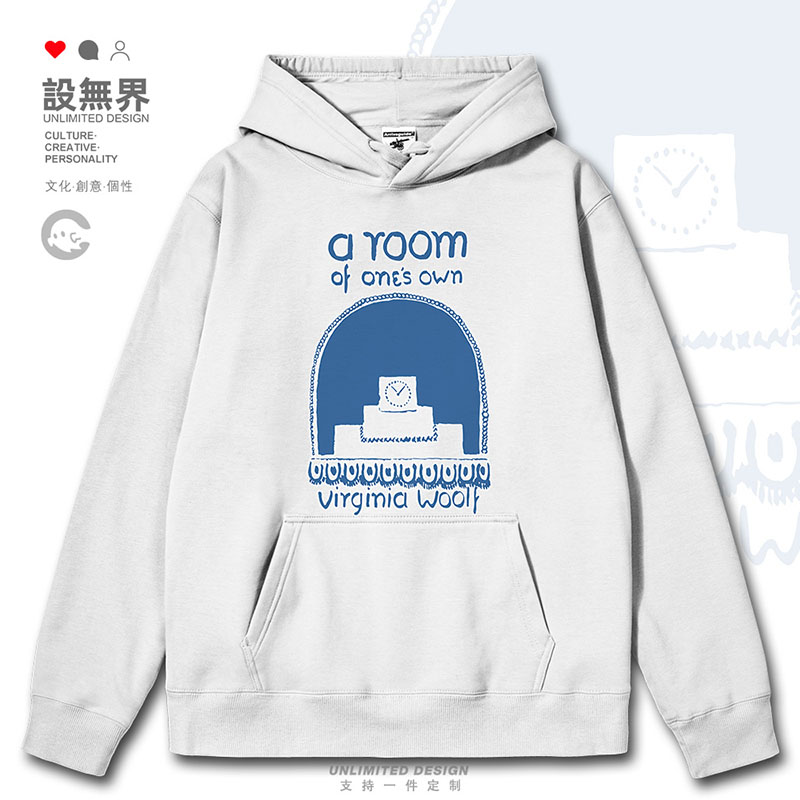 英国伍尔夫一间自己的房连帽卫衣