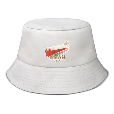 设无界 阿曼Oman国旗标志印花渔夫帽男女帽子防晒夏天太阳帽0010