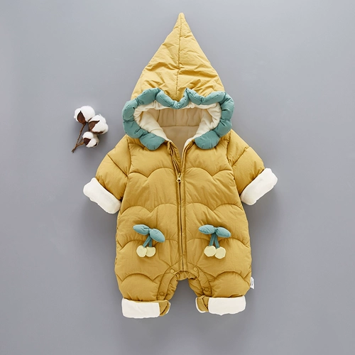 Детский утепленный пуховик, зимнее детское боди подходит для мужчин и женщин, 20 года, в корейском стиле