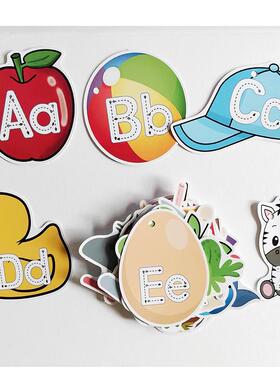 26个英语字母卡片英文ABC大小写闪卡宝宝早教幼儿小学教师教具