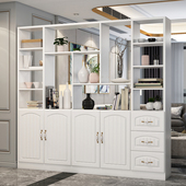 客厅屏风隔断柜酒柜玄关柜鞋 饰柜门厅柜简约现代酒柜 柜一体入户装