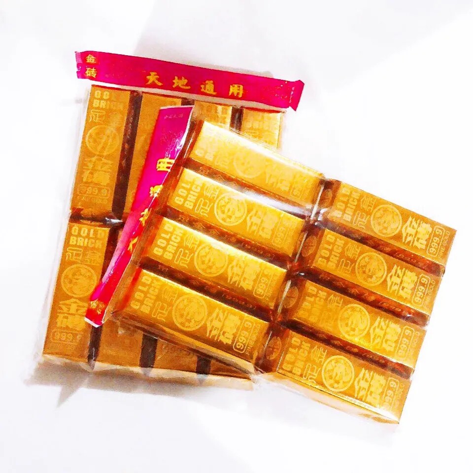 213成品金条梯形金砖一捆手工折叠烧纸祭祀用品纸钱清明寒衣中元