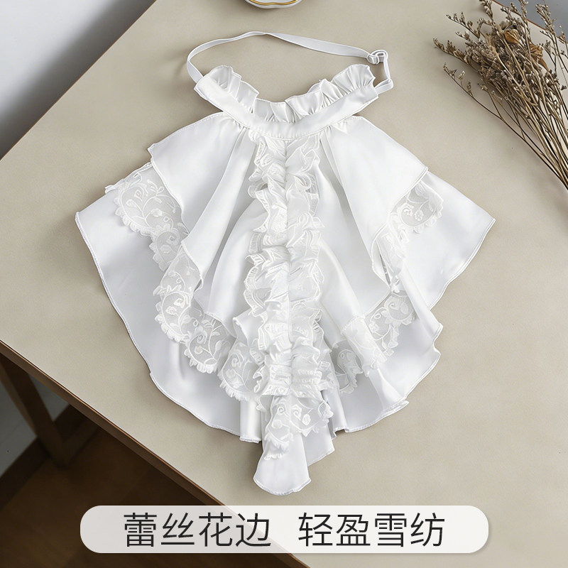 复古宫廷风挂脖假领女士蕾丝领巾精致花边领花礼服搭配装饰假领子