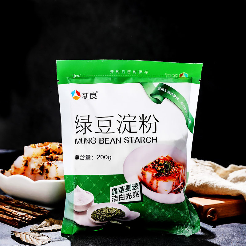 新良绿豆淀粉200g自制绿豆粉做川北伤心白凉粉凉皮的专用面粉