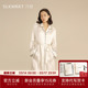 SLKMRKT乃丝真丝睡袍桑蚕丝系带连衣裙春秋家居服睡衣睡裙长袍