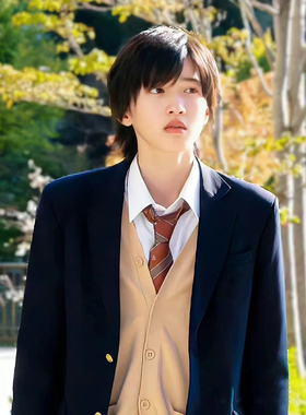 消失的初恋同款JK/DK制服西装长袖套装藏青色女外套学院风秋冬款