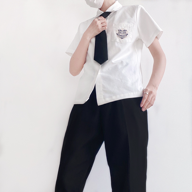 LF原创dk制服西裤直筒学院风裤子