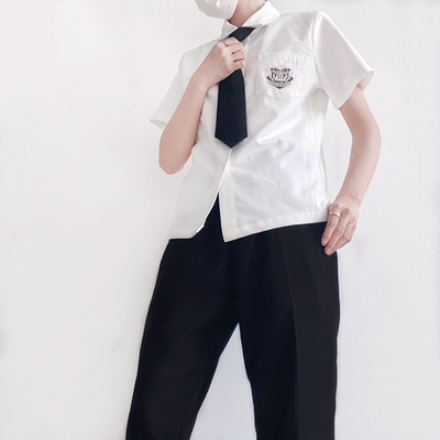 LF原创dk制服西裤直筒学院风裤子