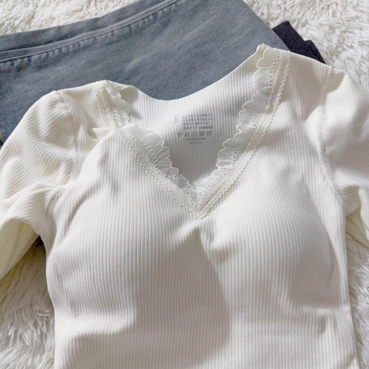 羊绒蚕丝保暖内衣女加绒秋衣秋裤套装秋冬季带胸垫打底内搭24新款