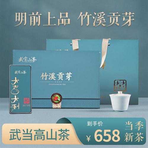 竹溪毛尖茶礼盒装新茶明前贡芽高山茶湖北十堰竹山特产300克包邮