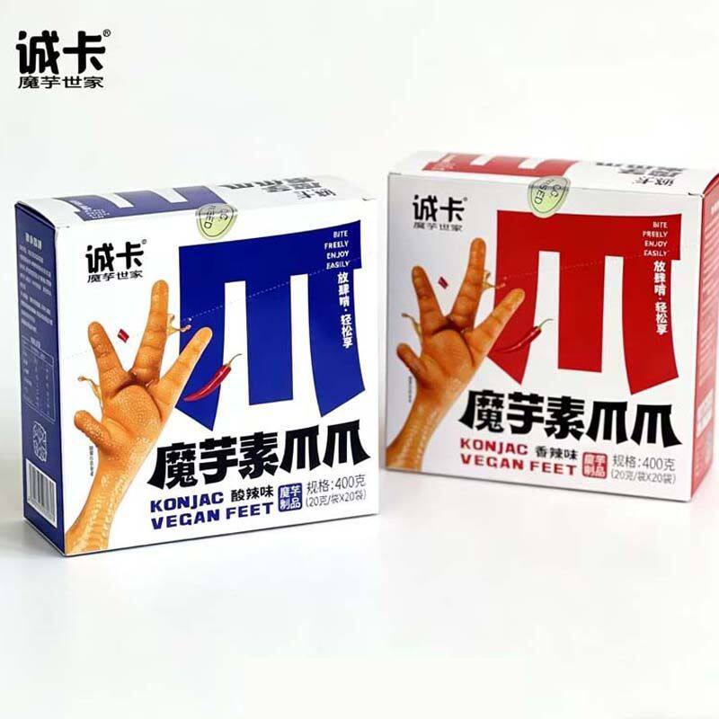诚卡魔芋素爪爪香辣酸辣味魔芋制品素鸡爪休闲独立包装解馋零食