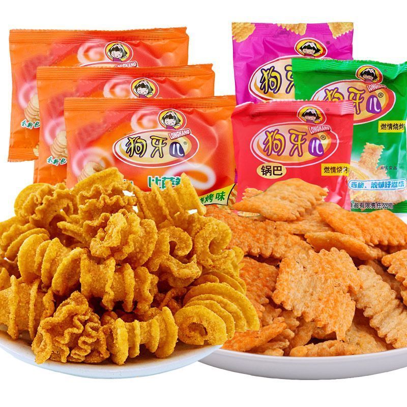 狗牙儿锅巴天津特产童年怀旧休闲膨化零食锅巴8090后吃货解馋零食