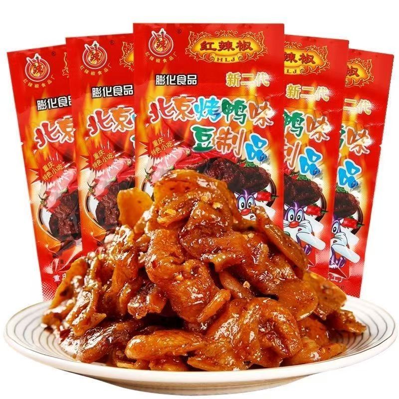 北京烤鸭味辣条红辣椒8090后怀旧零食香甜麻辣休闲小吃