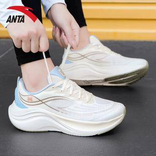 安踏女鞋叶子6运动鞋夏季新款轻便透气跳绳鞋女款软底减震跑步鞋