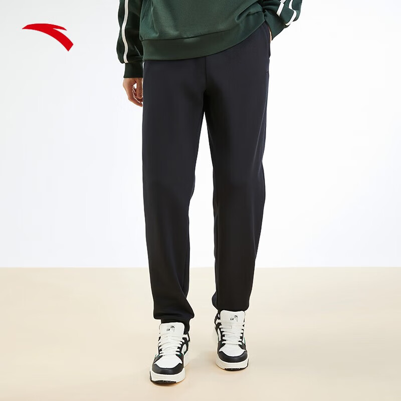 安踏加绒运动裤男卫裤针织长裤男