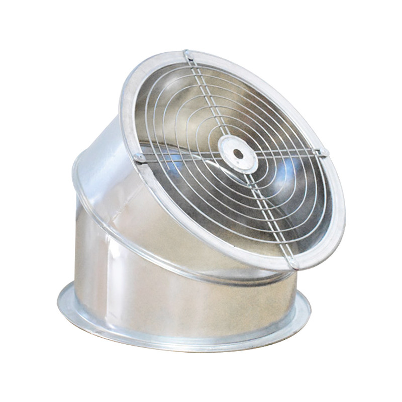 轴流风机防雨弯头加厚镀锌防鸟防虫罩挡雨45度镀锌风w机弯头防雨