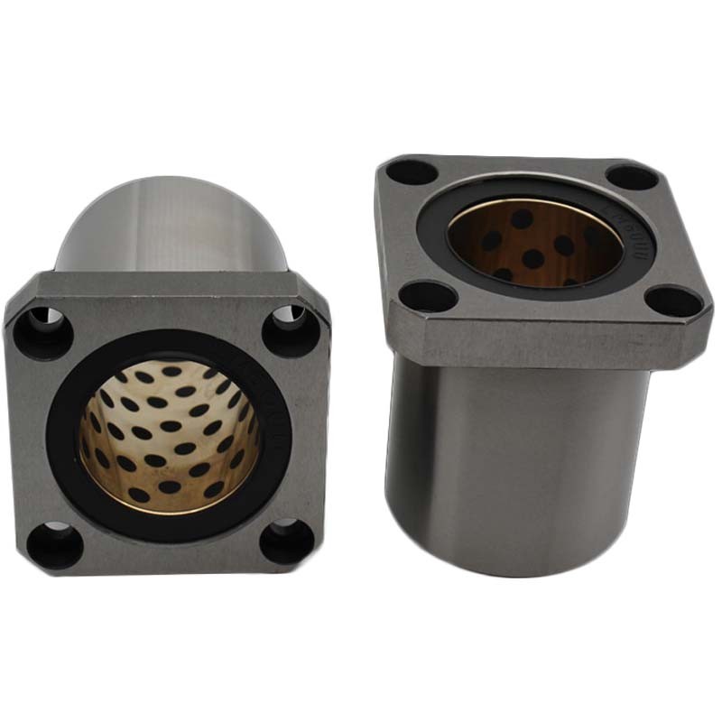 直线轴承带圆法兰石墨铜套外钢内铜OFZ81-d10 12 13 16 20 25 30