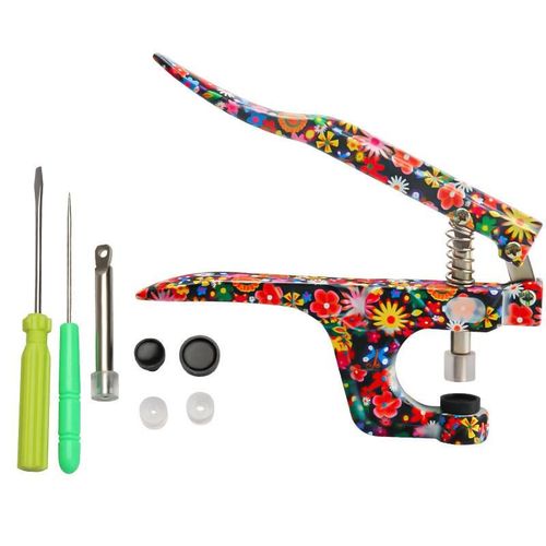 印花版四合扣手压钳 T3/T5/T8塑料树脂纽扣手压打扣钳子 安装工具