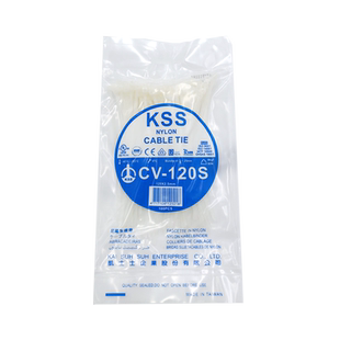 KSS尼龙扎带CV-120S白色凯士士自锁式耐低温扎线带2.5*120mm绑带