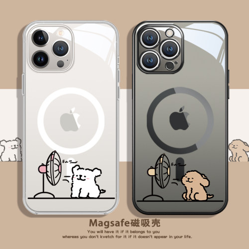 趣味可爱小狗狗手机壳吹风扇