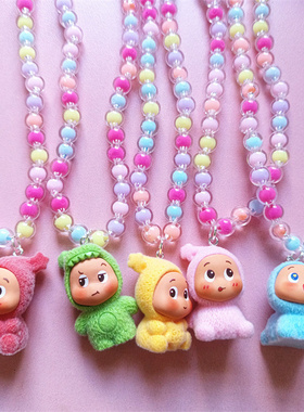 原创卡通星星人手工串珠项链女