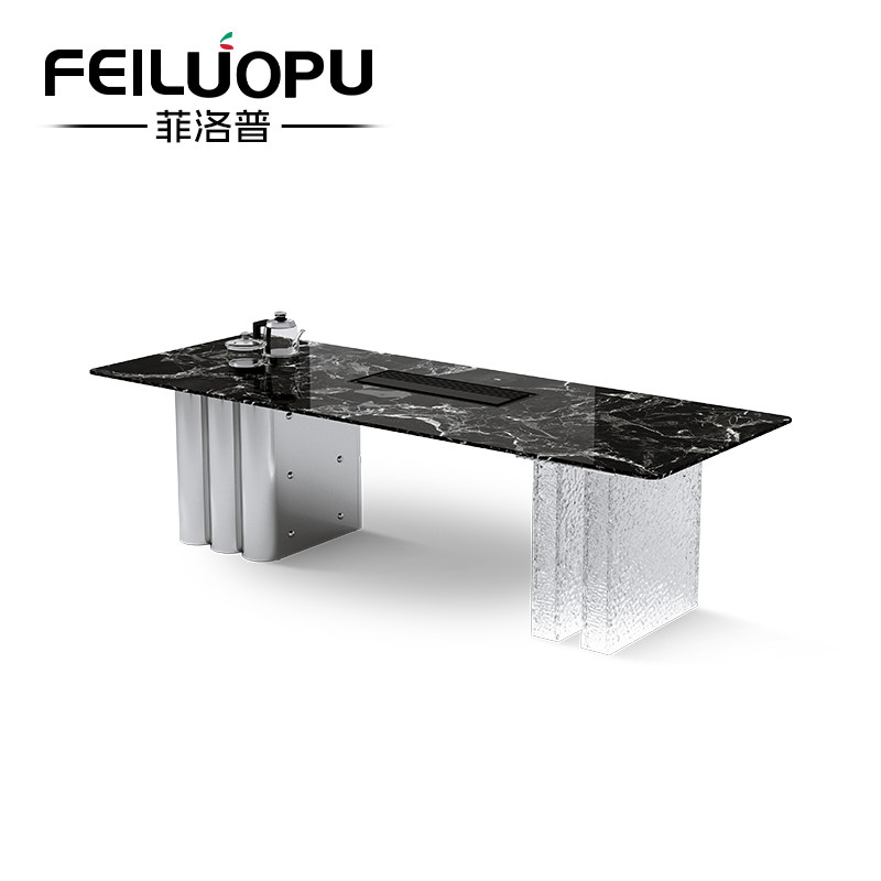 2026新款意式极简天然奢石茶台客厅家用高级感别墅轻奢大理石茶桌