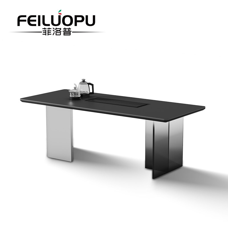 轻奢岩板茶桌现代简约办公室亚克力悬浮茶桌椅组合创意高档泡茶台