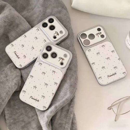 皮纹蝴蝶结波点适用苹果17/16promax手机壳iPhone15小众14pm全包FindX9/X8小米17秒变13防摔华为pura90/80pro