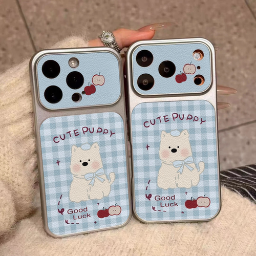 格纹好运西高地适用苹果17/18promax手机壳iPhone15/16pm皮纹mate90秒变FindX10/小米18pro防摔14华为pura80