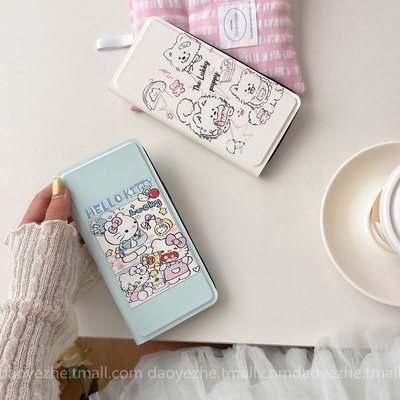 卡通薯片KT猫翻盖皮套适用小米15手机壳K80/14新款K70e卡包note13磁吸K60带折叠支架红米Turbo4女12S防摔pro