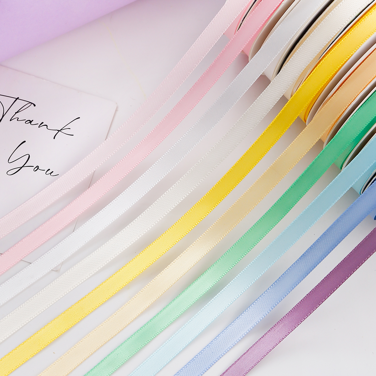 0.6cm双面加密花束头饰礼物丝带