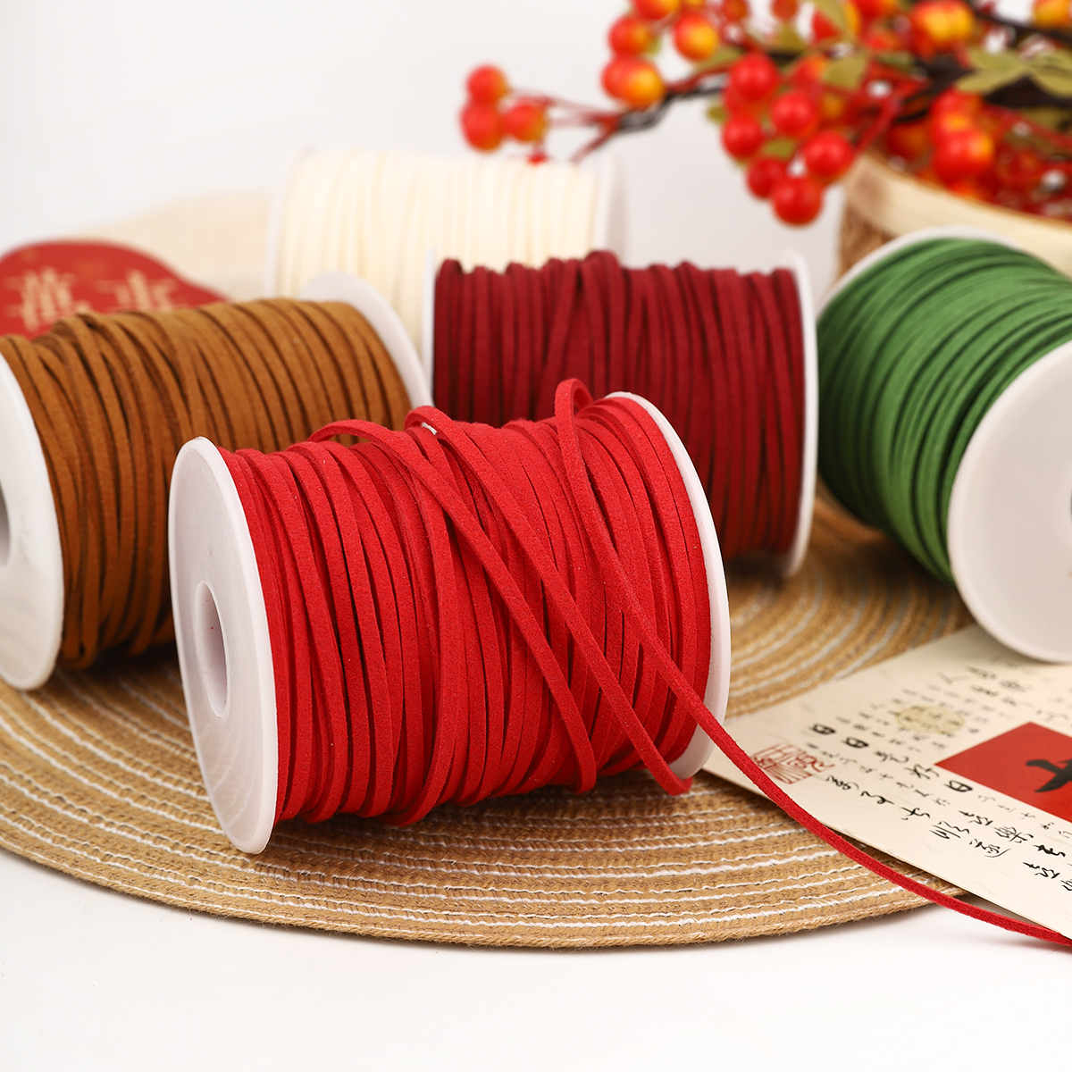 圣诞节韩国绒鹿皮绳子礼物盒装饰