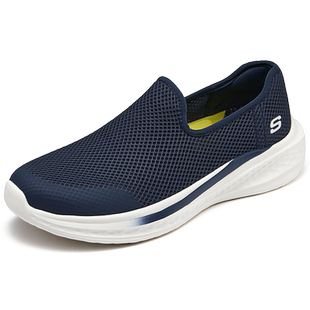 Skechers斯凯奇健步鞋正品新款男士透气网布轻薄舒适耐穿简约鞋子