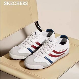 Skechers斯凯奇春季新款女款低帮休闲板鞋复古运动鞋橡胶底小白鞋