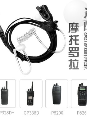适用摩托罗拉XIRP8200 8260 8268 8660防爆对讲耳机黑色导管耳麦