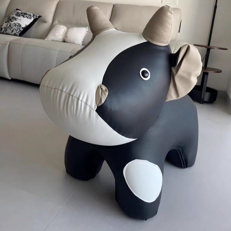 速发知一家居小牛造型动物坐凳换鞋凳客厅创意凳子可爱牛牛座椅矮