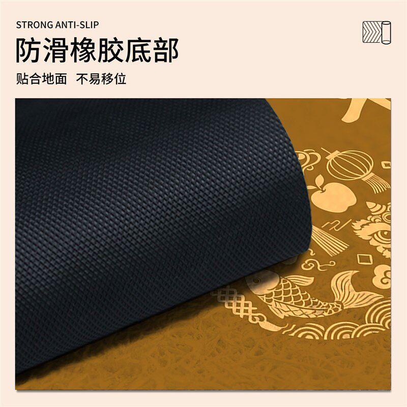 速发别墅室外土黄色入户门地垫高级门口葫芦地垫丝圈蹭土除尘脚垫