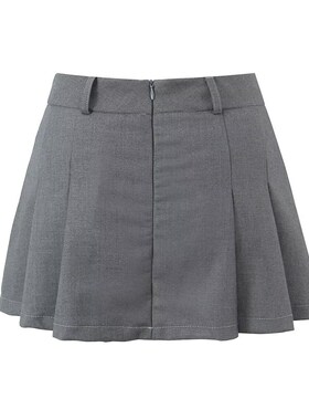 速发夏装新款季褶松百宽a字半身裙(内有安裙裤)短裙2884