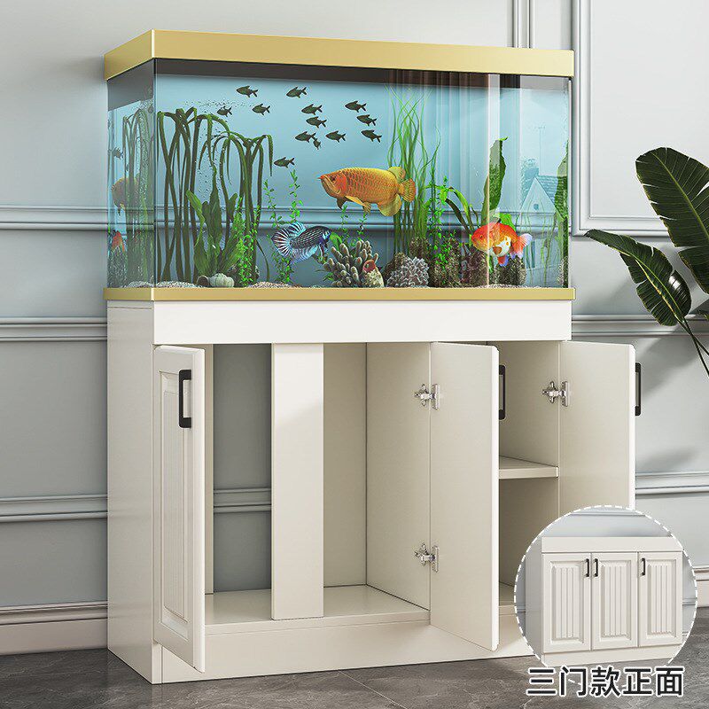 速发轻奢鱼缸柜底柜底座客厅隔断桌实木柜鱼柜面承重子缸底柜鱼缸